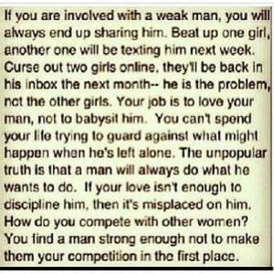 if u are involved with a weak man